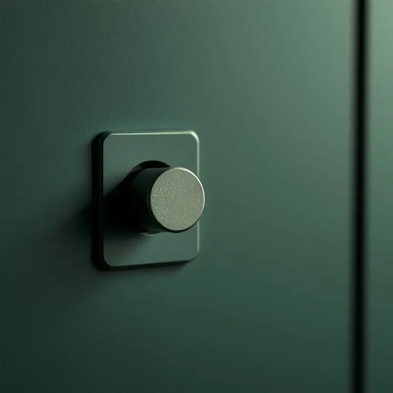 Toggle switch on a dark green panel